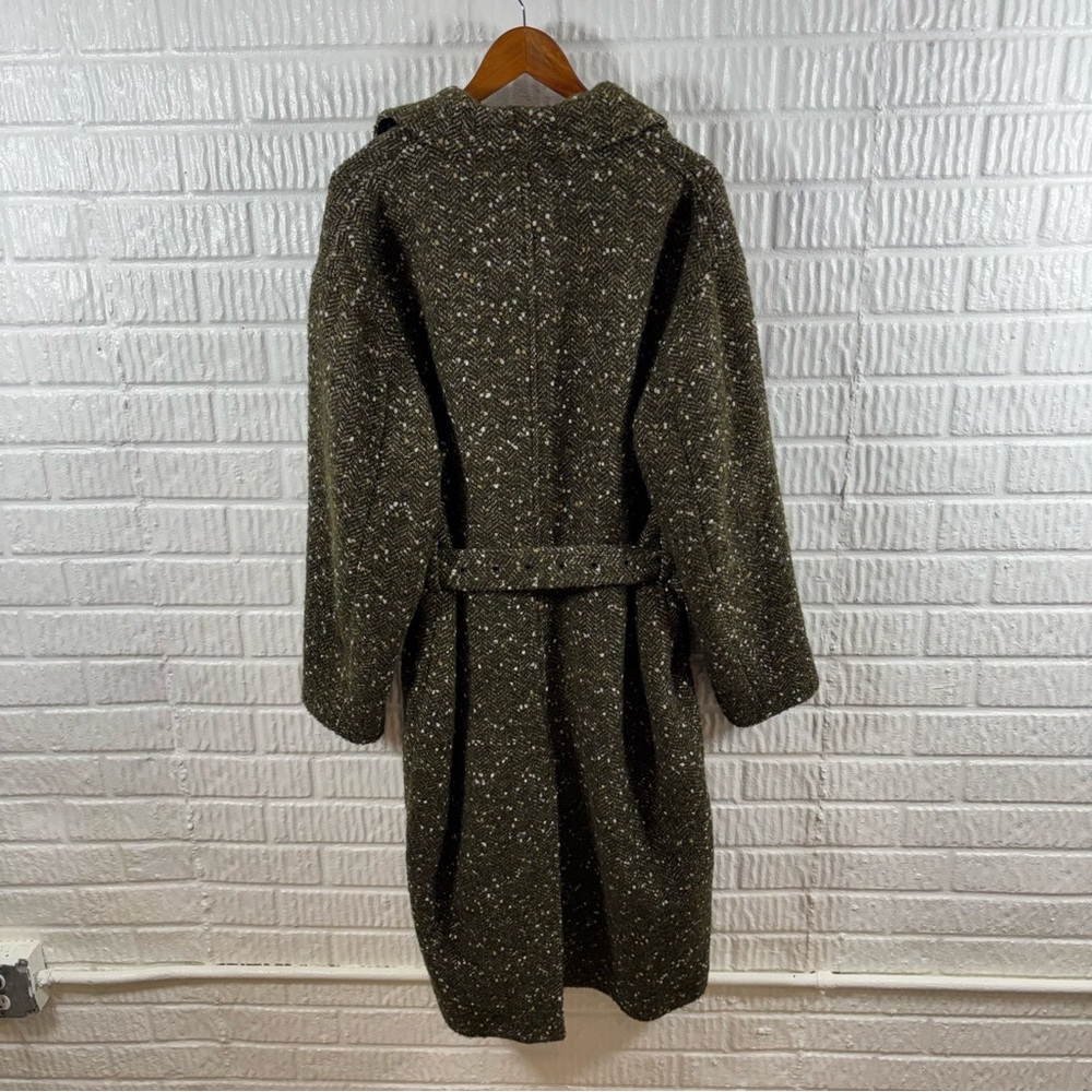 Isabel Marant Etoile Horia Wool Wrap Coat Khaki Green Size 36 4 NEW - Picture 6 of 8